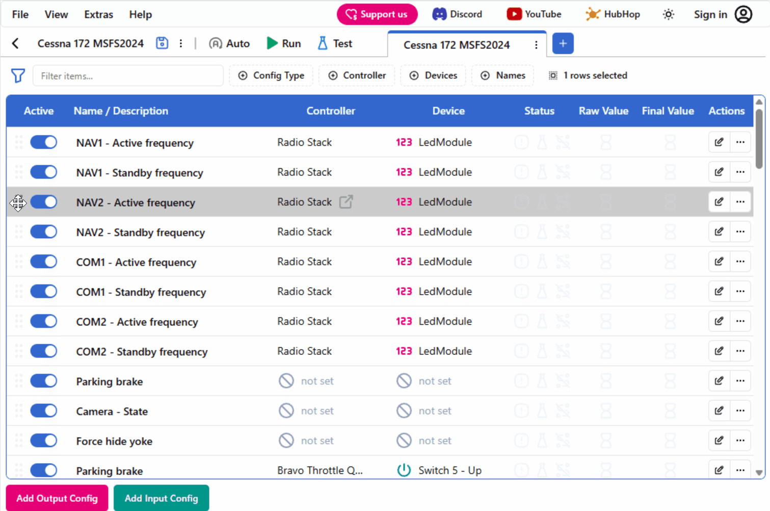 Animated screenshot of a configuration being dragged to a new position in the list.